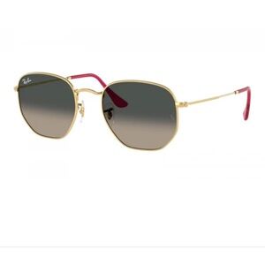 RAY-BAN HEXAGON RED & GOLD FERRARI SUNGLASSES